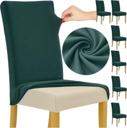 Szék huzatok 6 db sötétzöld RUHHY