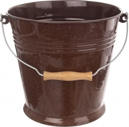 Nemesacél zománcozott élelmiszeres vödör barna 10 l