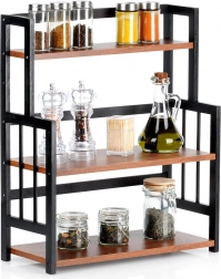 Háromszintes fa konyhai polc 41,5 × 18,5 × 50 cm