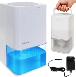 RUHHY páramentesítő LED háttérvilágítással és időzítővel, fehér