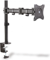 Asztali monitortartó kar és csipeszes rögzítéssel, 1x akár 27", 8 kg, 360° forgatható és dönthető (pivot)