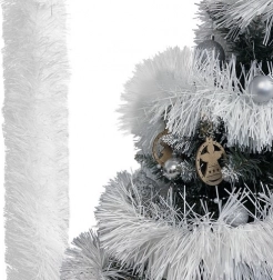 fehér karácsonyi girland 6 m RUHHY