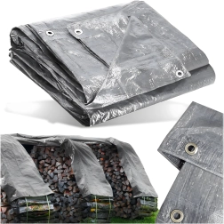 Univerzális vízálló ponyva 4 × 6 m, 120 g/m², ezüst