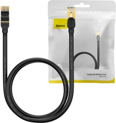 Baseus RJ45 Ethernet-kábel, 10 Gb/s, 1 m, fekete