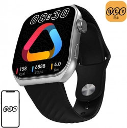 QCY okosóra 1,96'' AMOLED kijelzővel – fekete