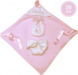 Két részes kapucnis ruha New Born baba számára 26 cm