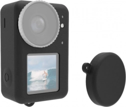 PULUZ szilikon tok DJI OSMO ACTION 3/4/5 PRO-hoz objektívsapkával – fekete