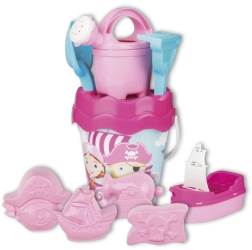 Androni kalózos homokozókészlet utazótáskában – Rózsaszín