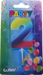 Szivárványos 2-es számú parti gyertya