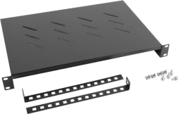 Polc 19" rack szekrényekhez, 1U, 600 mm, fekete, LANBERG