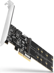 AXAGON PCIe vezérlő 2× SATA 6G és 2× belső M.2 B‑key SATA slottal, SP és LP