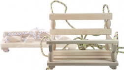 Fából készült függő hintaszék gyerekeknek, natúr