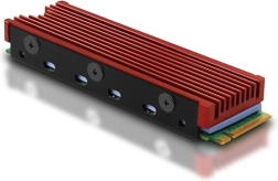 Alumínium passzív hűtő SSD-hez M.2 2280 termikus alátétekkel, 12 mm magasság