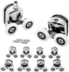 Dupla zuhanyajtó-görgők készlete, 8 db