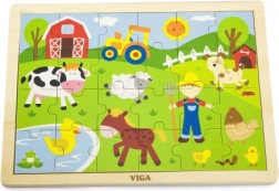 Viga fa puzzle farm gyerekeknek