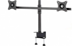 asztali tartó két monitorhoz 19–27″, VESA 75×75 és 100×100, teherbírás 20 kg