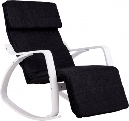 ModernHome hintaszék állítható lábtartóval fehér és fekete színben
