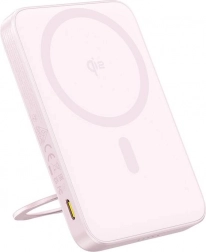 Baseus PicoGo Qi2 powerbank 5000 mAh állvánnyal, 20 W, rózsaszín
