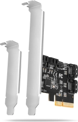 PCIe vezérlő 4× SATA 6G, ASMedia ASM1164, teljes és alacsony profilú takarólemez