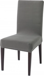 Rugalmas székhuzatok ülőlapokra, szürke – 8 darabos készlet