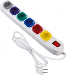 Hosszabbító kábel 6 aljzattal 1,5 m Maclean