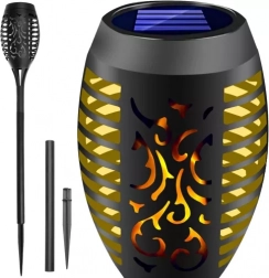 Napelemes kerti fáklyalámpa lánghatású LED-del