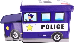 Játéktároló puffal – Rendőrautó