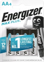 AA ENERGIZER MAX PLUS alkáli elemek, 4 db