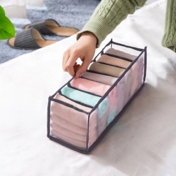 Gardróbszervező 7 rekesszel fehérneműhöz - szürke