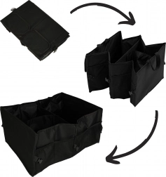 Összecsukható csomagtartó-rendező – nagy textil rendszerező