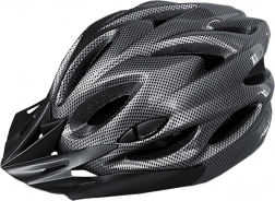 Race kerékpáros sisak LED lámpával és állítható szabályozással, karbon fényes