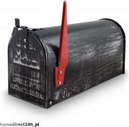 Amerikai retro postaláda zászlóval és fali tartóval