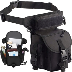 Taktikai combra rögzíthető övtáska derékpánttal, vízálló, 6 zseb