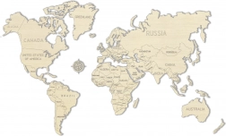 Fa világ térképe WOODEN CITY nagy