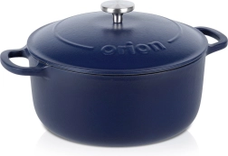 Öntöttvas zománcozott lábas fedővel 26 cm, 5,2 l Orion