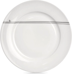 Fehér porcelán lapostányér szívmintával, 27 cm