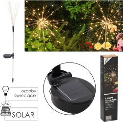 Napelemes kerti lámpa Pitypang, 150 meleg fehér LED, 90 cm