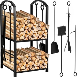 Tűzifa tartó állvány tartozékokkal