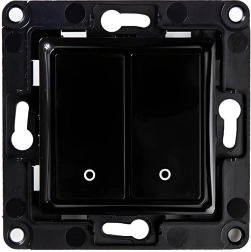 Shelly fali kapcsoló 2 gombbal, fekete