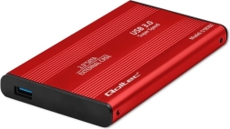 Külső burkolat 2.5" HDD/SSD SATA3 lemezekhez, USB 3.0, piros
