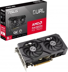 asus dual radeon rx 7600 evo oc 8 gb gddr6 videokártya