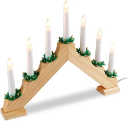 Fa adventi gyertyatartó 7 gyertyához 41,5 × 29 cm