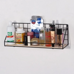 Fali polc rúddal, LOFT stílus 45 cm – fekete