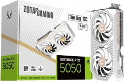 Fehér ZOTAC GAMING GeForce RTX 5050 Twin Edge OC 8 GB GDDR6 grafikus kártya