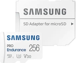 Samsung PRO Endurance microSD kártya 256 GB + SD adapter