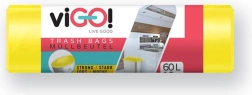 LDPE szemeteszsákok 60 l sárga 60 × 80 cm (10 db) VIGO