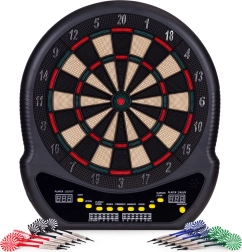 Elektronikus darts LCD 48 cm, 27 játékkal és 12 nyíllal