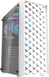Darkflash DK351 számítógépház, fehér, edzett üveg és 4 ventilátor