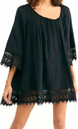 Bq49a tunika strand pareo fekete