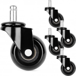 Gumikerekek irodai székhez 50 mm, 11 mm csap, 5 darabos készlet